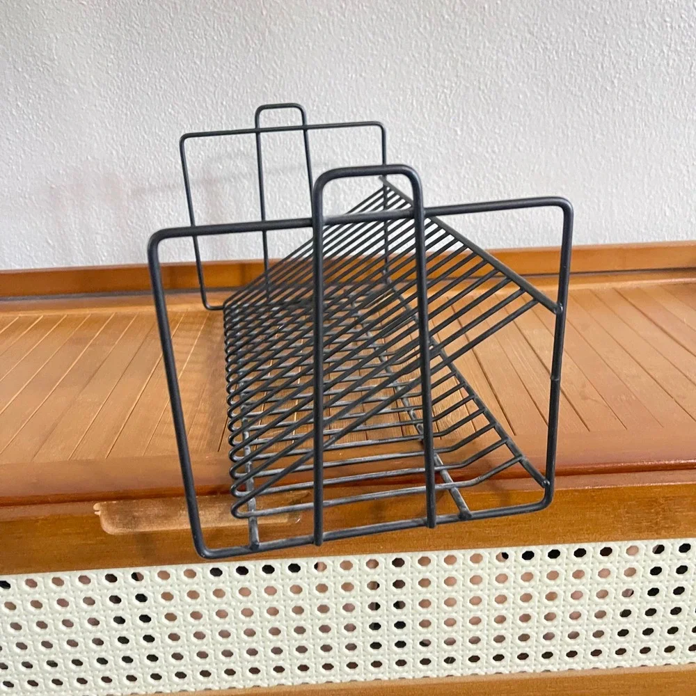 Vtg Y2k 20 CD Storage Stand Holder Display Metal Wire Rack Silver playstation